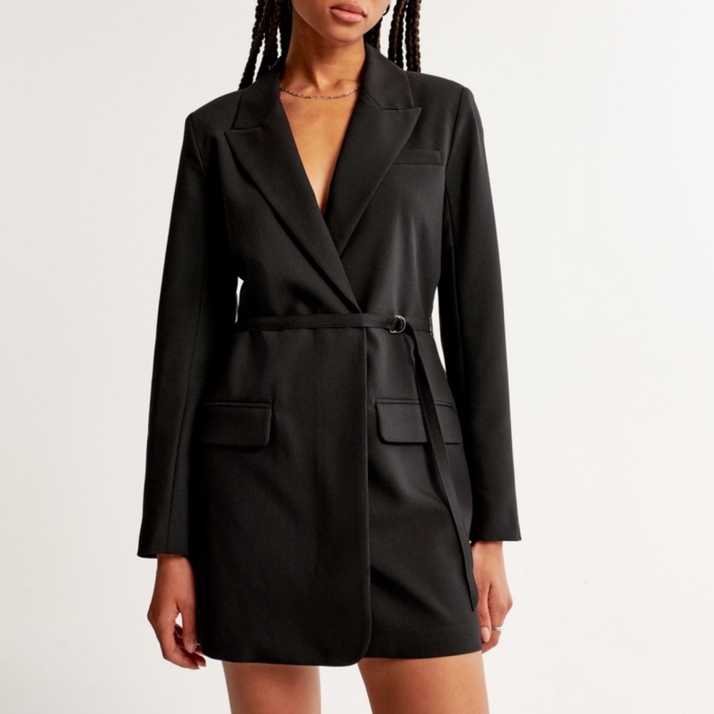 Side-Tie Blazer Mini Dress